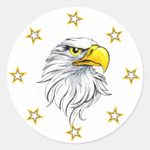 Eagle-sterren Ronde Sticker