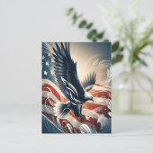 Eagle stijgt boven Amerika Briefkaart (Staand voorkant)