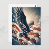 Eagle stijgt boven Amerika Briefkaart (Voorkant / Achterkant)