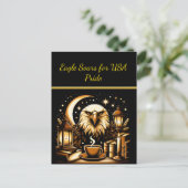 Eagle stijgt onder sterren briefkaart (Staand voorkant)