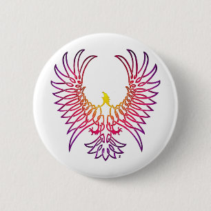 Eagle stijgt, slopend ronde button 5,7 cm