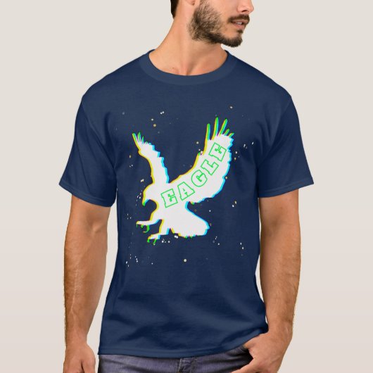 Eagle straalt kleuren uit t-shirt (Voorkant)