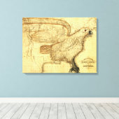 Eagle Superset aan de Verenigde Staten Canvas Afdruk (Insitu (Houten vloer))