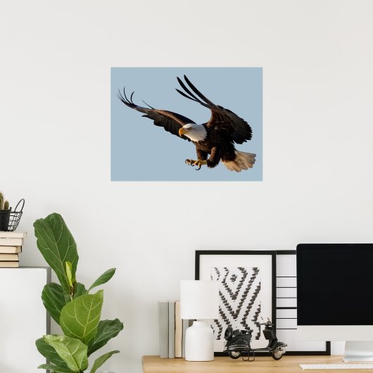 Eagle Swooping Down Poster (Thuiskantoor)