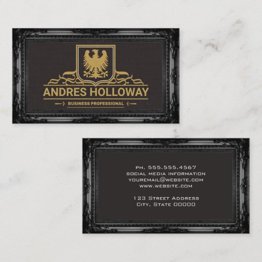 Eagle-symbool | | Antiek grens Visitekaartje (Voorkant / Achterkant)