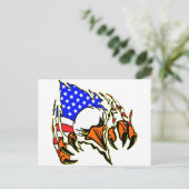 Eagle Tearout W/American Flag Tattoo Briefkaart (Staand voorkant)