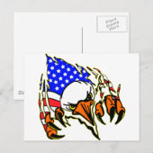 Eagle Tearout W/American Flag Tattoo Briefkaart (Voorkant / Achterkant)