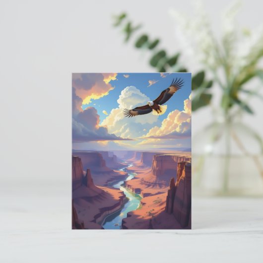 Eagle Themed Keeping in Touch Briefkaart (Staand voorkant)