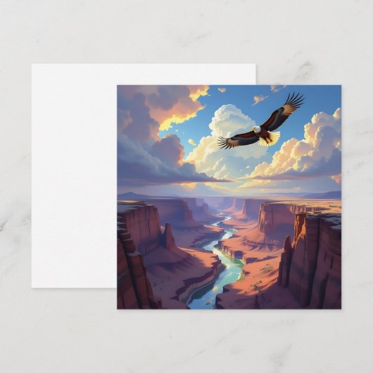 Eagle Themed Keeping in Touch Feestdagenkaart (Voorkant / Achterkant)