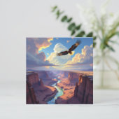 Eagle Themed Keeping in Touch Feestdagenkaart (Staand voorkant)