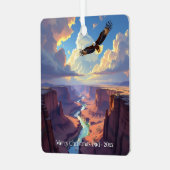 Eagle Themed Personalized Christmas Metalen Ornament (Voorkant links)