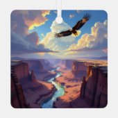 Eagle Themed Personalized Christmas Metalen Ornament (Achterkant)