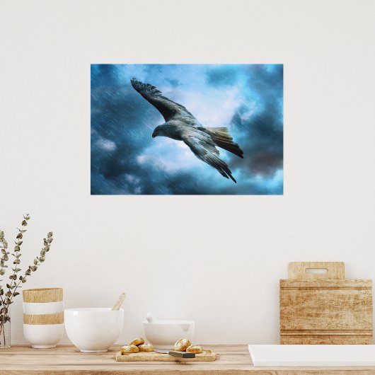 Eagle tijdens de vlucht poster (Keuken)