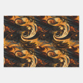 Eagle Totem & Feather Swirls Majestic Design Inpakpapier Vel (Voorkant 2)