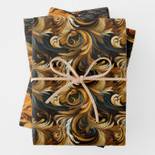 Eagle Totem & Feather Swirls Majestic Design Inpakpapier Vel (In situ)