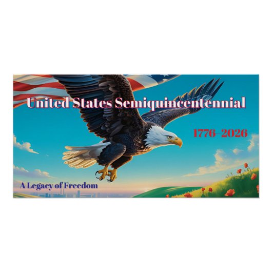 Eagle Tribute — 250e Verjaardag van de Verenigde S Perfect Poster (Voorkant)