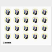 Eagle Trots Leger Opa Tshirts en Geschenken Ronde Sticker (Vel)