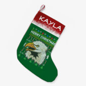 Eagle Ugly KerstSweater Wildlife Series Kleine Kerstsok (Voorkant (Hangend))