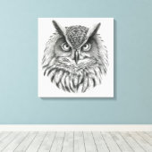 Eagle Uil door Svetlana Ledneva-Schukina G046 Canvas Afdruk (Insitu (Houten vloer))