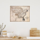 Eagle United States Map 1832 Poster (Keuken)