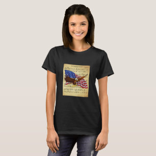 Eagle ~ US Flag ~ Star Spangled Banner — Muziek T-shirt