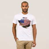 Eagle & US FLAG Trots Amerikaans T-shirt (Voorkant volledig)