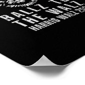  Eagle USA Flag Harris Waltz 2024 Ballz Naar Poster (Hoek)