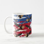 Eagle USA Patriotic American Flag Monogram Koffiemok (Links)