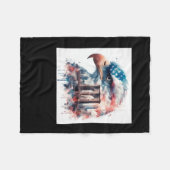 Eagle USA Sticker Fleece Deken (Voorkant (Horizontaal))