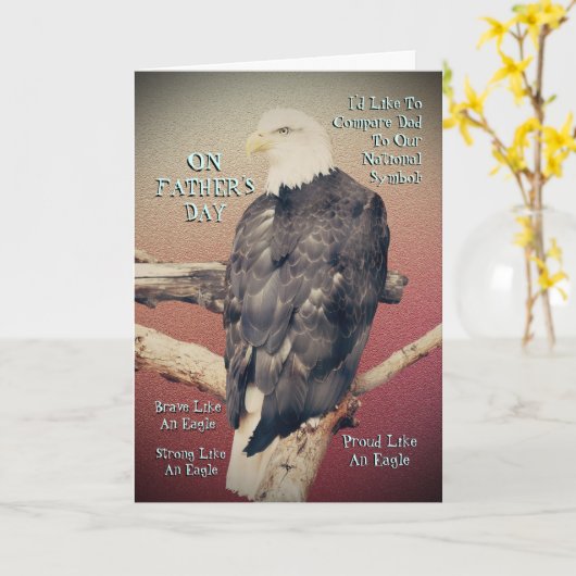 Eagle Vaderdag Card Kaart (Gele Bloem)
