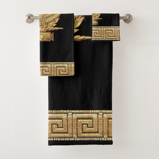 Eagle van het Romeinse Rijk SPQR Motto Golden Bad Handdoek (Insitu)