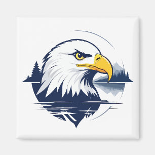 Eagle Vector Art Animal Modern Urban City Graphic Magneet