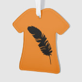 Eagle veren zwarte silhouet ornament (voorkant)