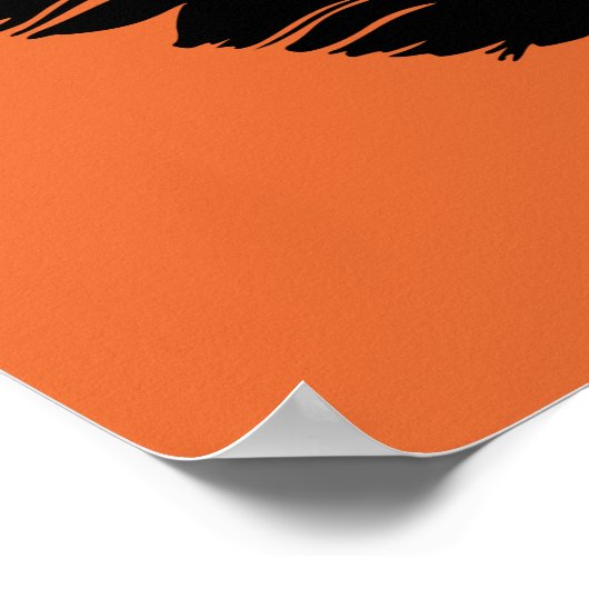 Eagle veren zwarte silhouet poster (Hoek)