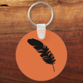 Eagle veren zwarte silhouet sleutelhanger (Voorkant)