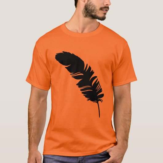 Eagle veren zwarte silhouet t-shirt (Voorkant)