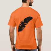 Eagle veren zwarte silhouet t-shirt (Achterkant)