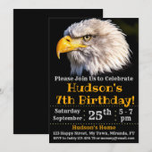 Eagle verjaardagsuitnodiging kaart (Voorkant / Achterkant)