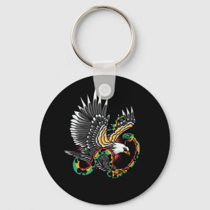 Eagle versus slangenontwerp Tattoo Sleutelhanger