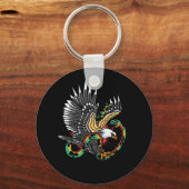 Eagle versus slangenontwerp Tattoo Sleutelhanger (Voorkant)