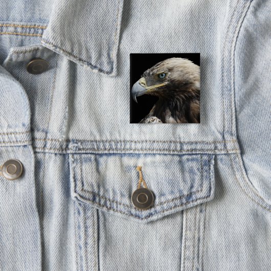 Eagle Vierkante Button 5,1 Cm (In situ)