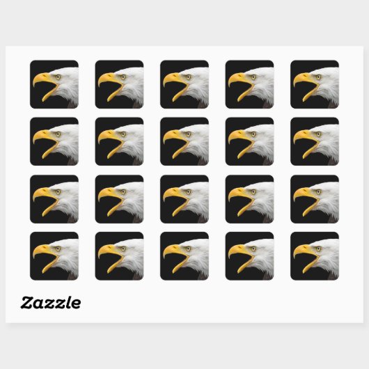 Eagle Vierkante Sticker (Vel)