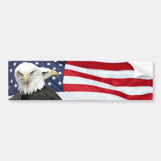 Eagle vlag bumper sticker (Voorkant)