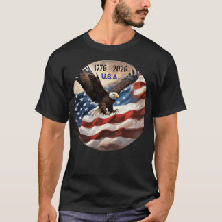 Eagle Vlag Semiquincentennial Amerika 250 T-shirt