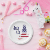 Eagle, Vlag van de Verenigde Staten, 4 juli Borden Papieren Bordje (Feest)