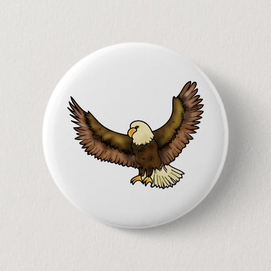 Eagle vliegende hond ronde button 5,7 cm (Voorkant)