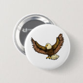Eagle vliegende hond ronde button 5,7 cm (Voorkant /achterkant)