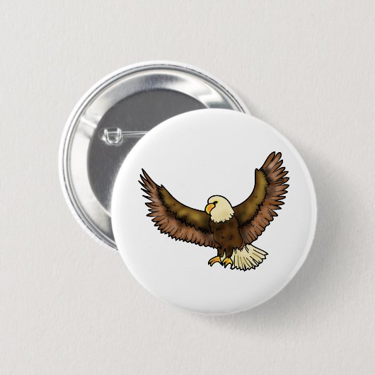 Eagle vliegende hond ronde button 5,7 cm (Voorkant /achterkant)