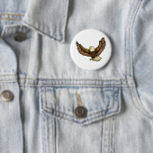 Eagle vliegende hond ronde button 5,7 cm (In situ)