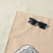 Eagle vliegt laag over Stormy Zee Strandlaken (In situ)